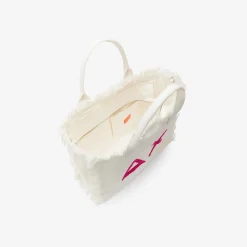 Online Borsa mare in canvas di cotone bianco Donna Borse|Accessori Donna