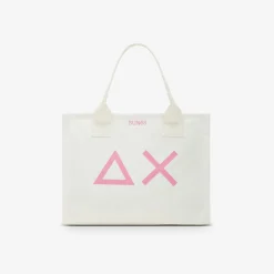 Clearance Borsa mare in canvas di cotone bianco Donna Accessori Donna