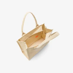Discount Borsa mare in canvas di cotone beige Donna Accessori Donna