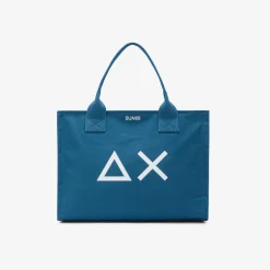 Sale Borsa mare in canvas di cotone avio scuro Donna Accessori Donna