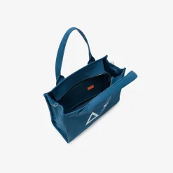 Sale Borsa mare in canvas di cotone avio scuro Donna Accessori Donna