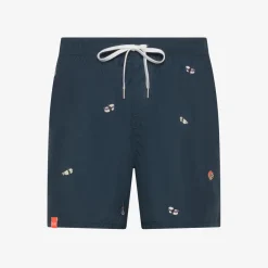 Best Boxer mare a righe blu navy con ricami Uomo Costumi Uomo
