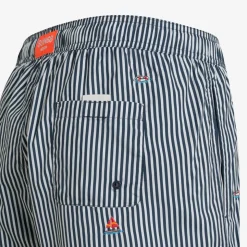 Fashion Boxer mare a righe blu navy e bianche con ricami Uomo Costumi Uomo