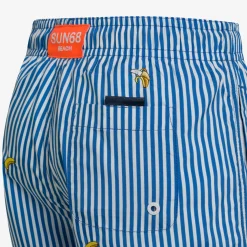 Clearance Boxer mare a righe blu royal e bianco con ricami Costumi Bimbo
