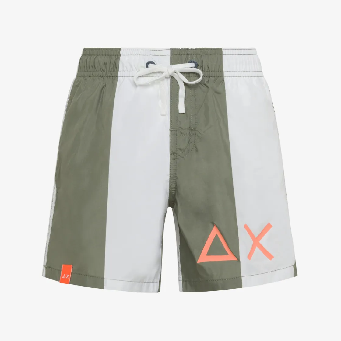 Discount Boxer mare a righe verde militare e bianco Costumi Bimbo