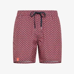 Discount Boxer mare con stampa blu navy e rosso fuoco Uomo Costumi Uomo