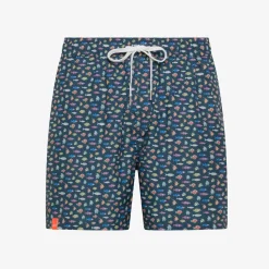 Discount Boxer mare con stampa blu navy e bianca Uomo Costumi Uomo