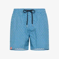 New Boxer mare con stampa blu royal e verde acqua Uomo Costumi Uomo