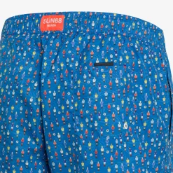 Discount Boxer mare con stampa blu royal e bianca Uomo Costumi Uomo