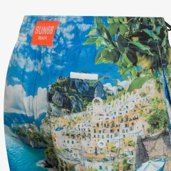 Best Boxer mare con stampa blu royal e verde prato Costumi Bimbo