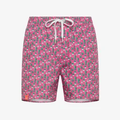 Outlet Boxer mare con stampa fucsia Uomo Costumi Uomo
