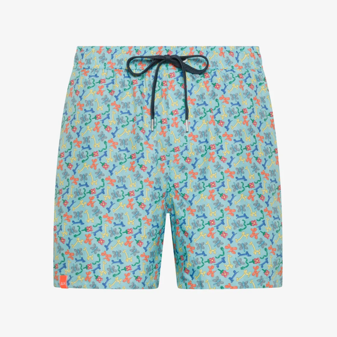 Sale Boxer mare con stampa verde acqua e gialla Uomo Costumi Uomo