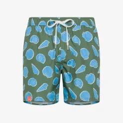 Discount Boxer mare con stampa verde scuro Uomo Costumi Uomo