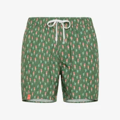 Sale Boxer mare con stampa verde scuro Uomo Costumi Uomo