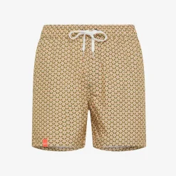 Online Boxer mare con stampa verde scuro e arancio Uomo Costumi Uomo
