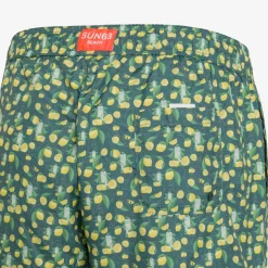 Discount Boxer mare con stampa verde scuro e gialla limone Uomo Costumi Uomo