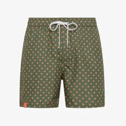 Clearance Boxer mare con stampa verde scuro e arancio Uomo Costumi Uomo