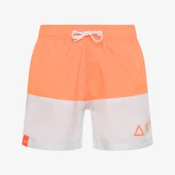 Sale Boxer mare in nylon arancio fluo Costumi Bimbo