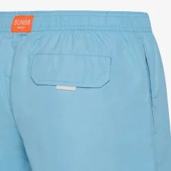 Outlet Boxer mare in nylon azzurro Uomo Costumi Uomo