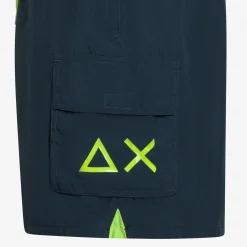 Discount Boxer mare in nylon blu navy Uomo Costumi Uomo