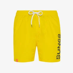 Online Boxer mare in nylon giallo Uomo Costumi Uomo