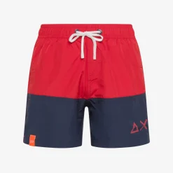 New Boxer mare in nylon rosso fuoco Costumi Bimbo