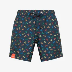 Discount Boxer mare in nylon stampato blu navy Costumi Bimbo