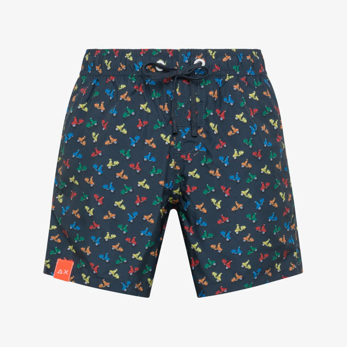 Discount Boxer mare in nylon stampato blu navy Costumi Bimbo