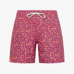 Best Boxer mare in nylon stampato rosso e blu royal Costumi Bimbo
