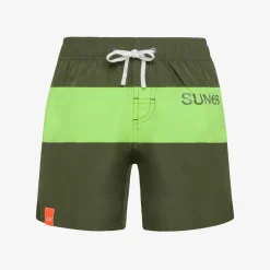 Discount Boxer mare in nylon verde militare Costumi Bimbo