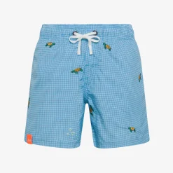Discount Boxer mare turchese e bianco con ricami Costumi Bimbo