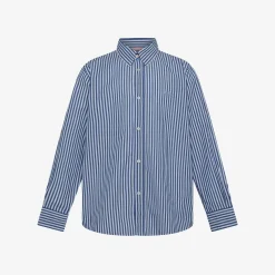 Clearance Camicia a righe bianche e blu navy Bambino Camicie