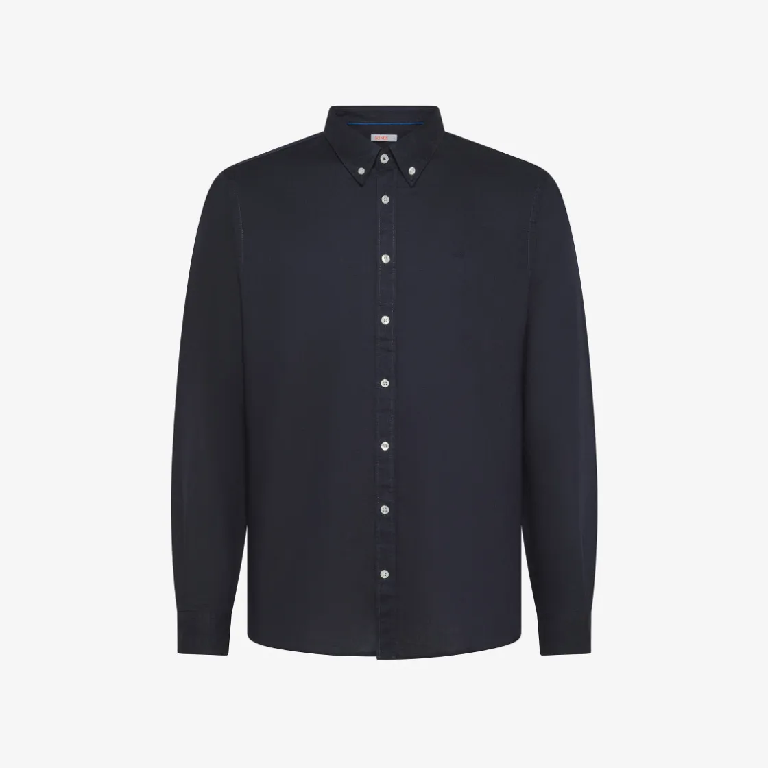 Hot Camicia button-down in lino e cotone blu navy Uomo Camicie