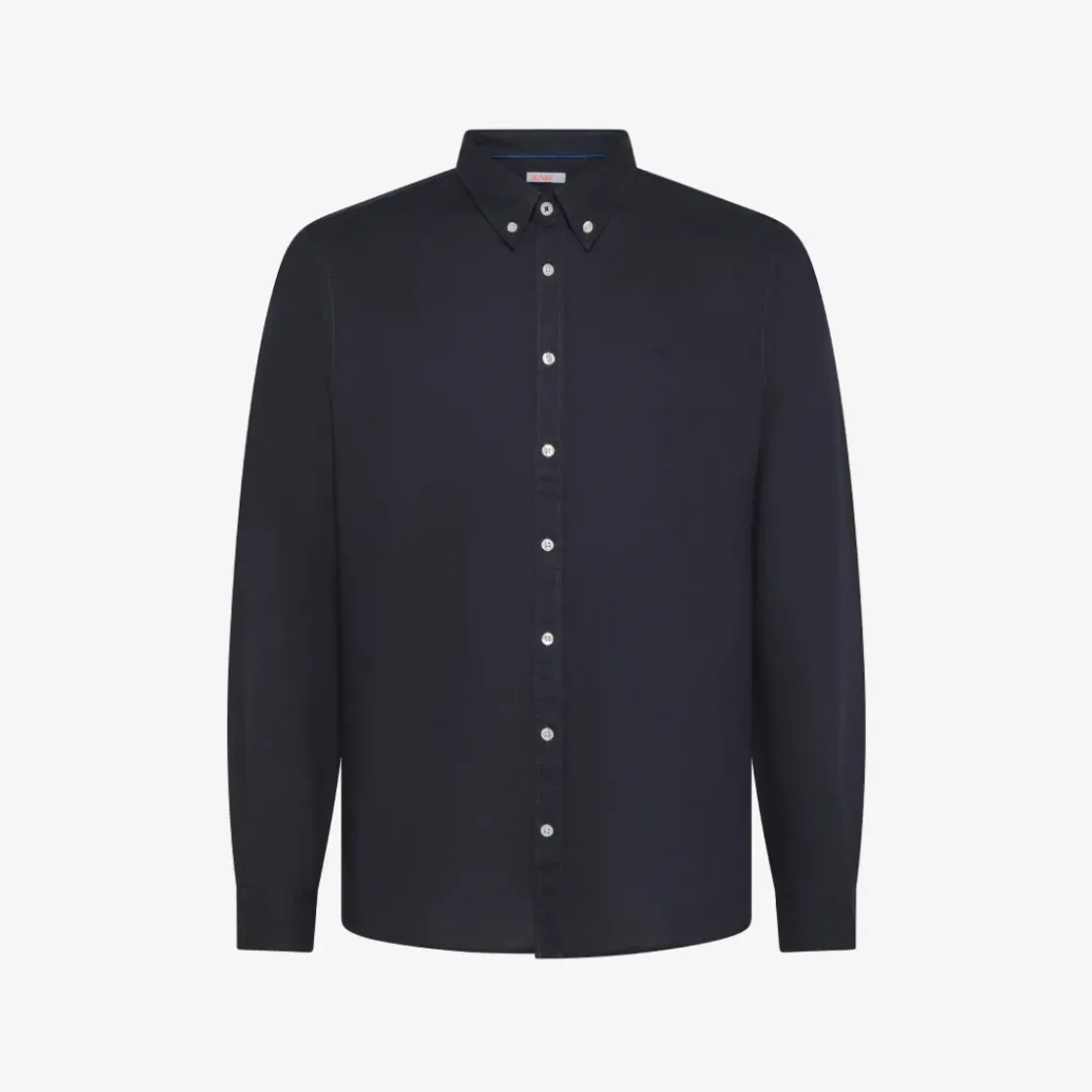Hot Camicia button-down in lino e cotone blu navy Uomo Camicie