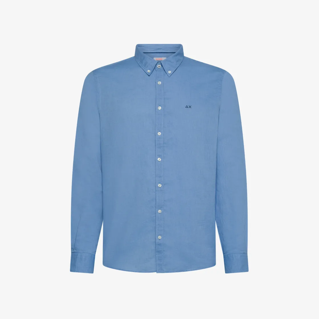 Best Camicia button-down in lino e cotone avio Uomo Camicie