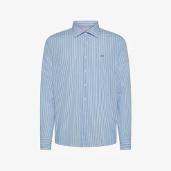 Online Camicia in cotone a righe bianche e fucsia Uomo Camicie