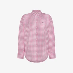 Hot Camicia in cotone check fucsia e bianco Donna Camicie