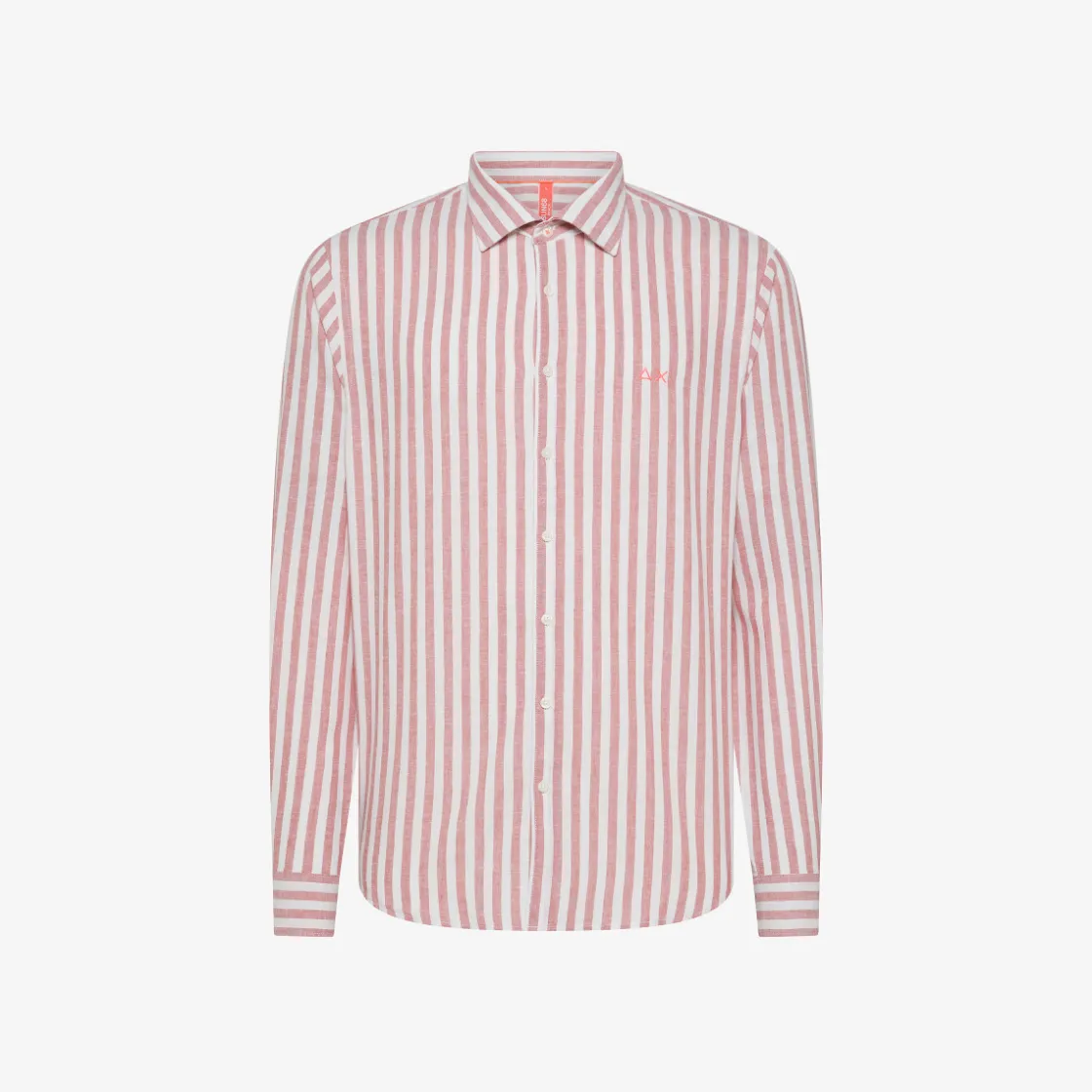 New Camicia in lino a righe rosa scuro e bianche Uomo Camicie|Beachwear Uomo
