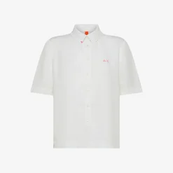 New Camicia in lino bianco Donna Camicie|Beachwear Donna