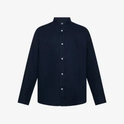 Best Camicia in lino e cotone blu navy Bambino Camicie