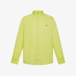 Sale Camicia in lino e cotone gialla limone Bambino Camicie