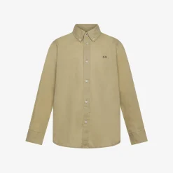 Outlet Camicia in lino e cotone sabbia Bambino Camicie