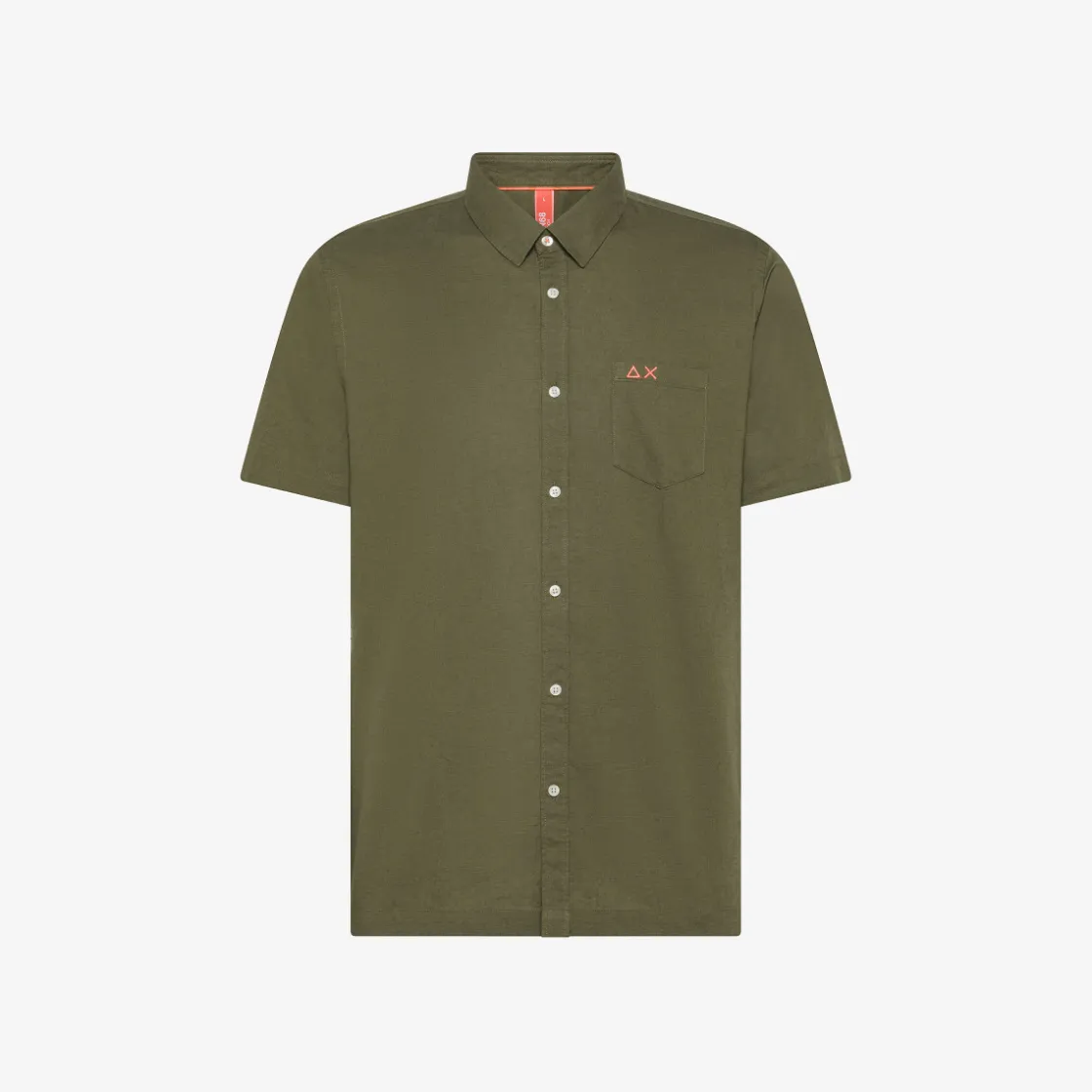 New Camicia in lino e cotone verde scuro Uomo Camicie|Beachwear Uomo