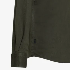 Clearance Camicia in lino e cotone verde scuro Bambino Camicie