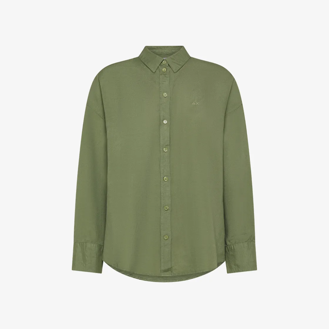 Hot Camicia in lino verde salvia Donna Camicie