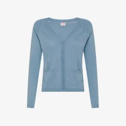 New Cardigan avio in maglia con bottoni Donna Maglie