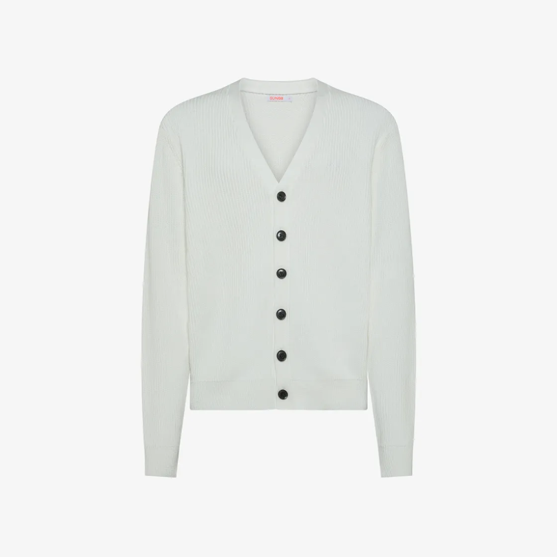 Best Cardigan in cotone a coste bianco panna Uomo Maglie