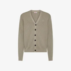 Hot Cardigan in cotone a coste stone Uomo Maglie