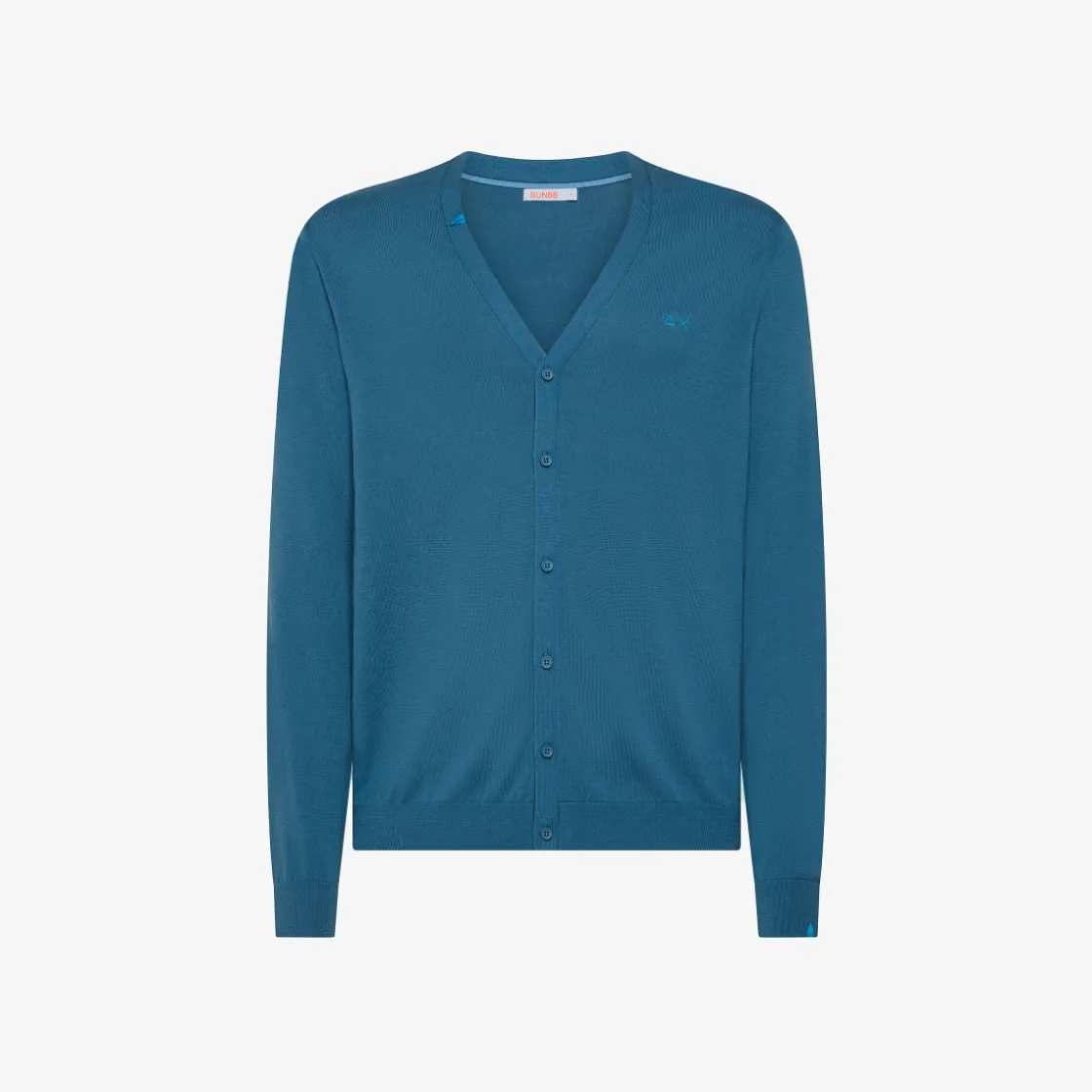 Fashion Cardigan in cotone avio scuro Uomo Maglie
