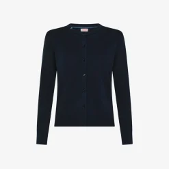 Online Cardigan in cotone blu navy Donna Maglie